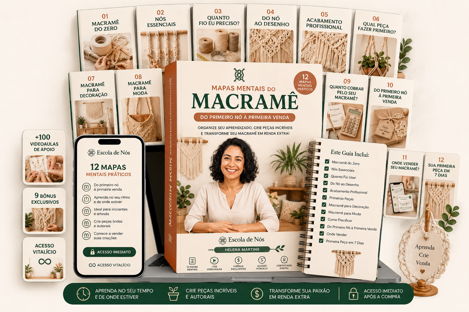Mapas Mentais do Macramê — Escola de Nós, com Helena Martins